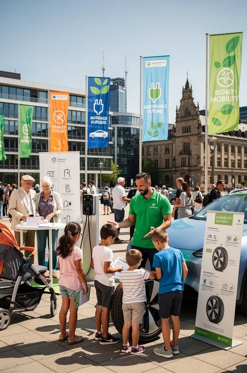 Auto-Service-Mitarbeiter demonstriert Wartungsschritte speziell für Elektrofahrzeuge